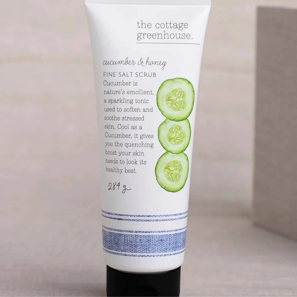 The Cottage Greenhouse Other - NEW Fine Salt Scrub Cucumber & Honey 10 oz The Cottage Green House Margot Elena